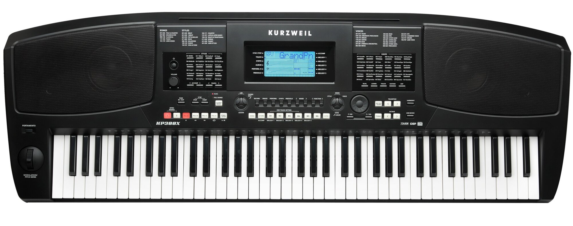 Kurzweil KP300X LB Синтезатор, 76 клавиша, полифония 128, цвет чёрный