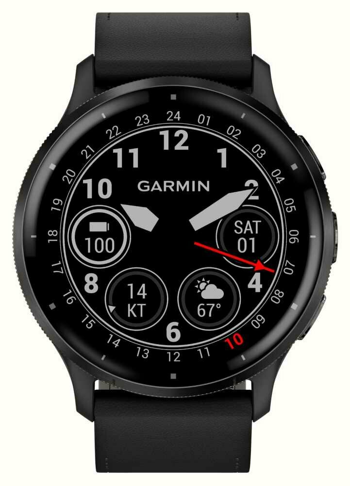 фото Умные часы Garmin Venu 3 slate stainless leather band
