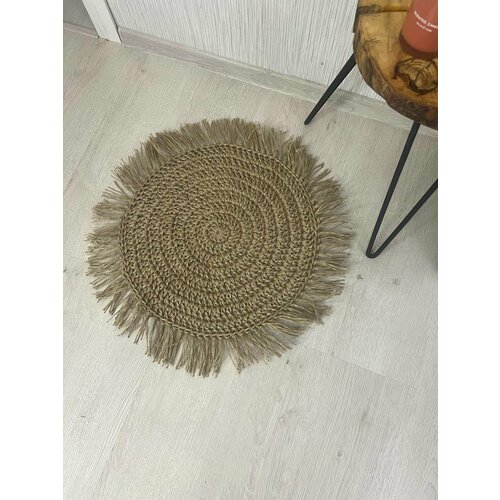 Коврик джутовый нескользящий D=60 см