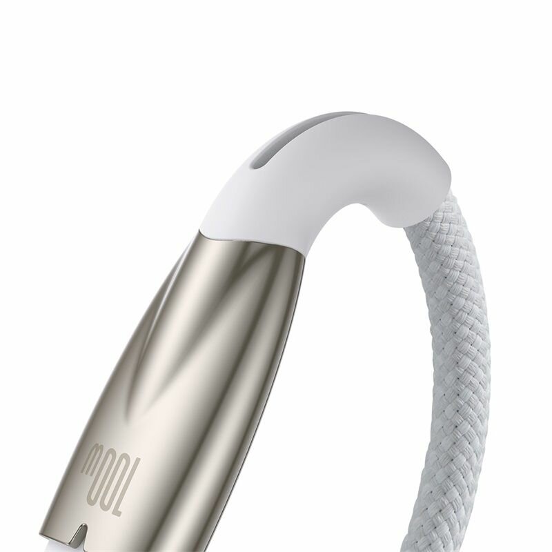 Кабель для быстрой зарядки Baseus Glimmer Series USB на Type-c 100 Вт 1 м Белый — фото 1