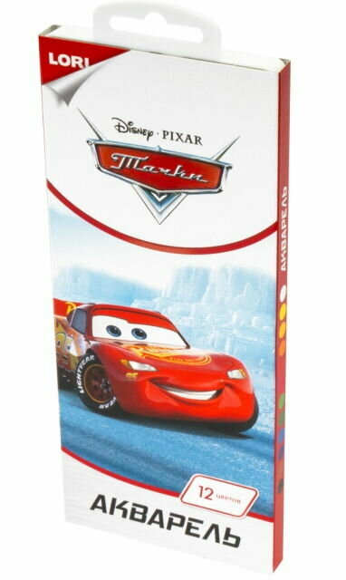 Акварель "Тачки" 12 цветов без кисточки Disney