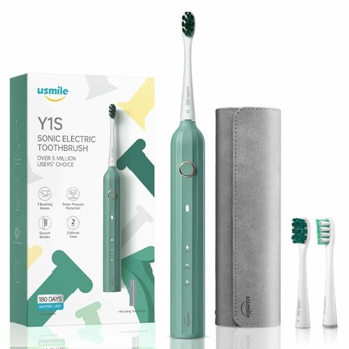 Электрическая зубная щетка с чехлом usmile Sonic Y1S - Green 8820₽