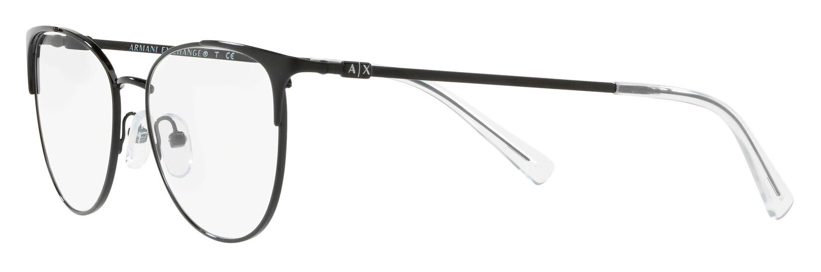 Изображение Женская оправа для очков Armani Exchange AX 1034 6000, цвет: черный, кошачий глаз, металл