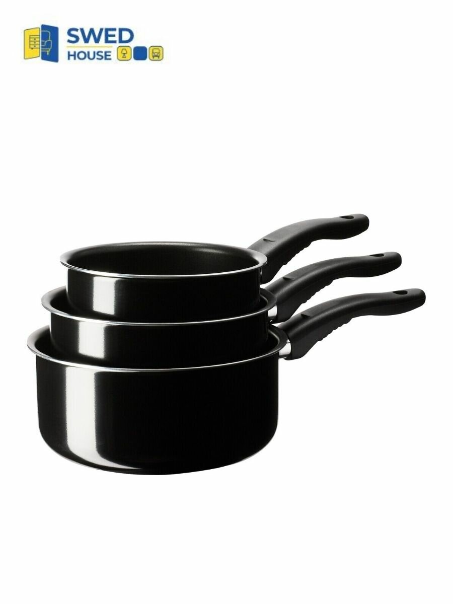 Swed House│Набор ковшей с ручкой WEIDUM (3 шт.)1;1,5;2л