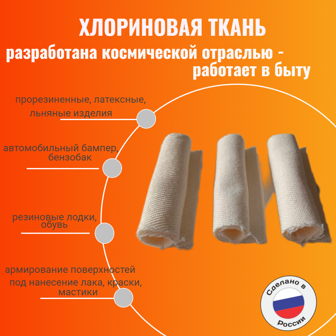 фото Хлориновая ацетоновая ткань 3 шт 10х20 cм