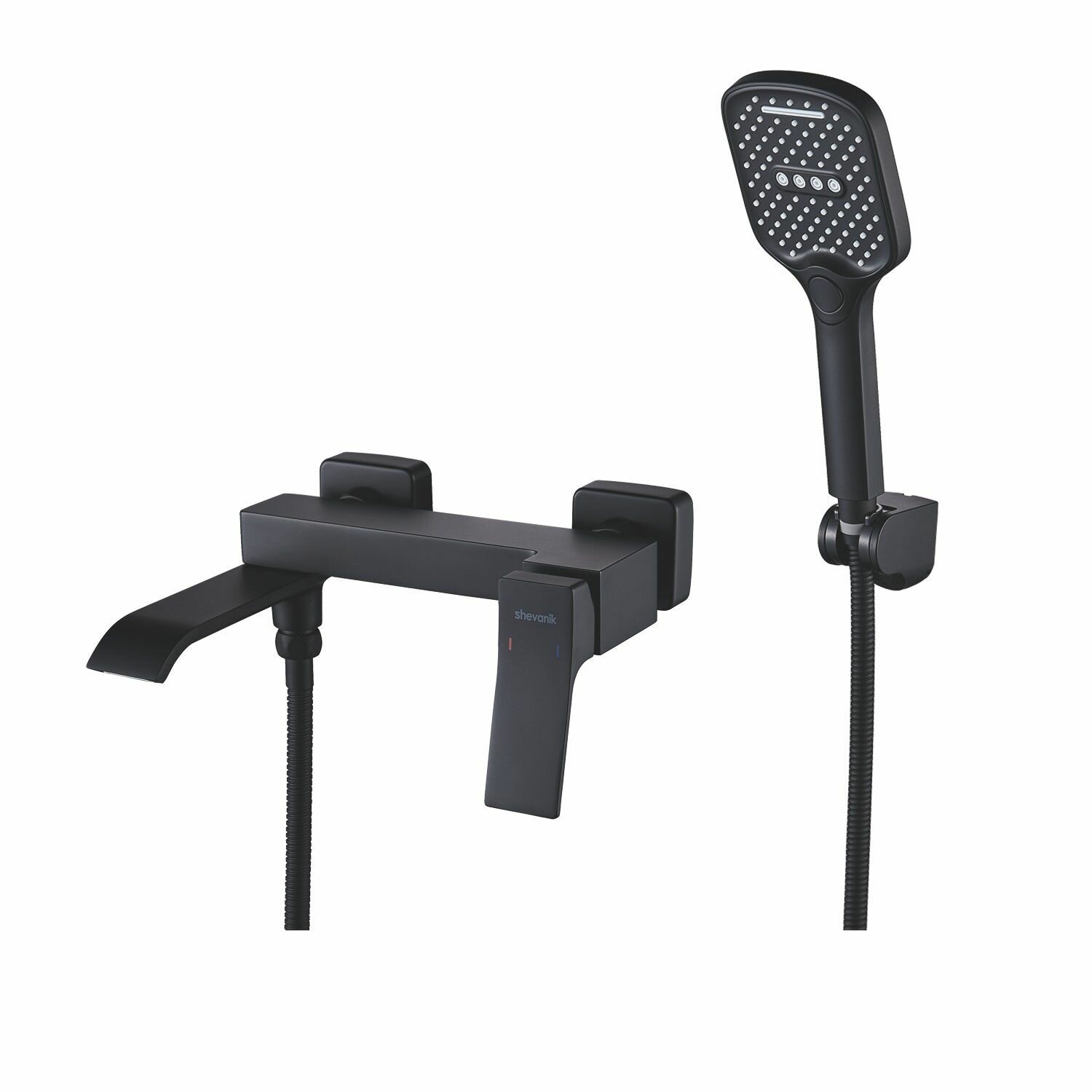 Смеситель для ванны однорычажный Shevanik S4002H, Черный