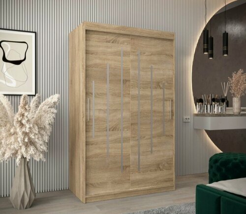 Изображение товара Шкаф-купе МебельЛэнд24 Валмиера NEW - 2 Дуб Сонома 130x40x190 дуб светлый для одежды двухдверный