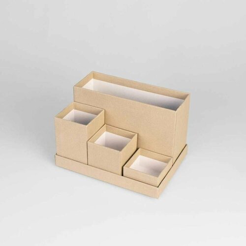 Настольный стильный органайзер для хранения канцелярских принадлежностей Cartonnage с 4 отдельными элементами, на подставке OK.35.14. P