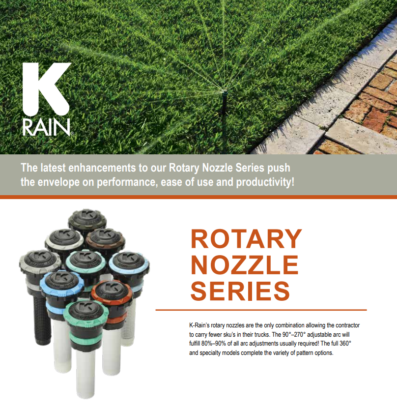 K-Rain RN 100-ADJ90 - ротатор | 90-270° | 4.0 - 4.6 м. | Зеленый — фото 1