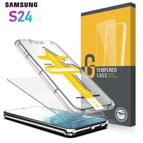 Защитное стекло на Samsung S24 с установщиком