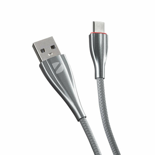 Кабель Ceramic USB - USB Type-C, 1м, серый, Deppa 72289 серый, gray