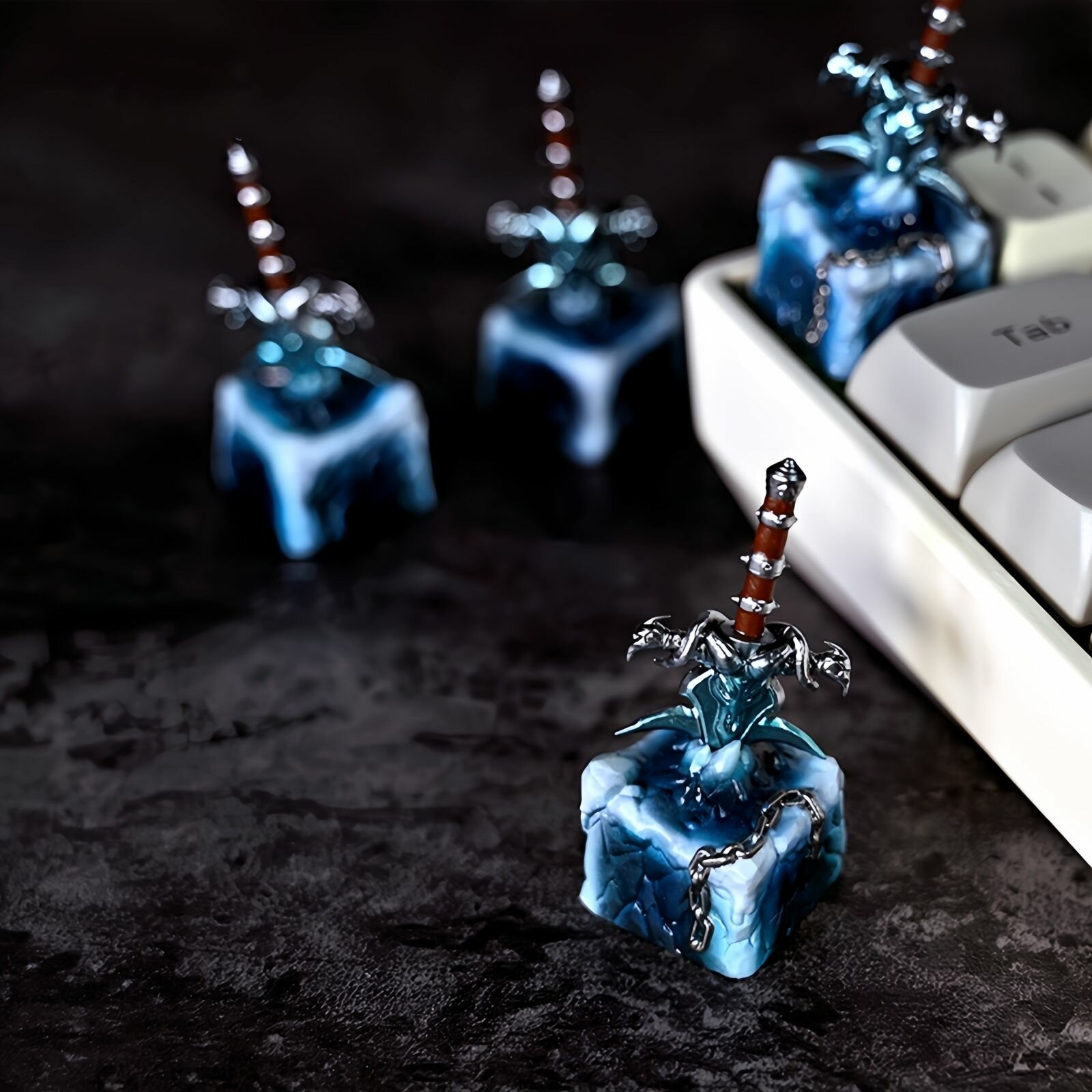 Кейкапы для клавиатуры - Ледяная Скорбь, World of Warcraft Artisan WOW Keycap Esc смола, клей — фото 1