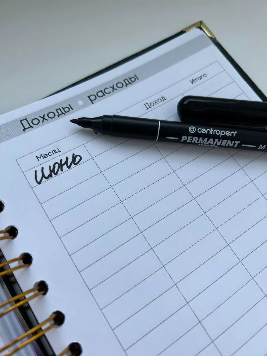 Маркер перманентный черный для рисования набор 10 шт — фото 1