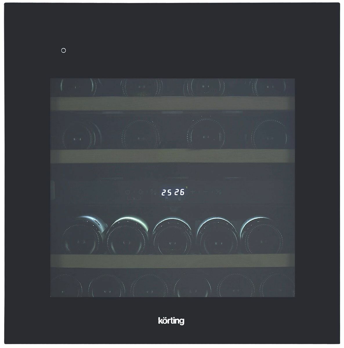 Винный шкаф Korting KFW 604 DB GN встраиваемый черное стекло