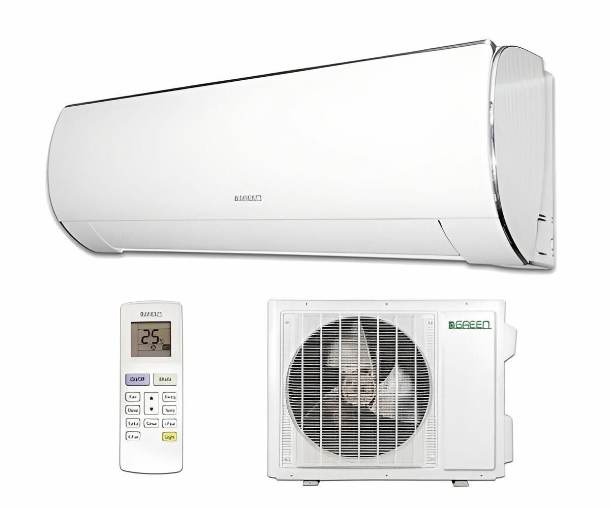 Сплит-система Green GRI-18HH2/GRO-18HH3 не инвертор, белый 50 кв. м.