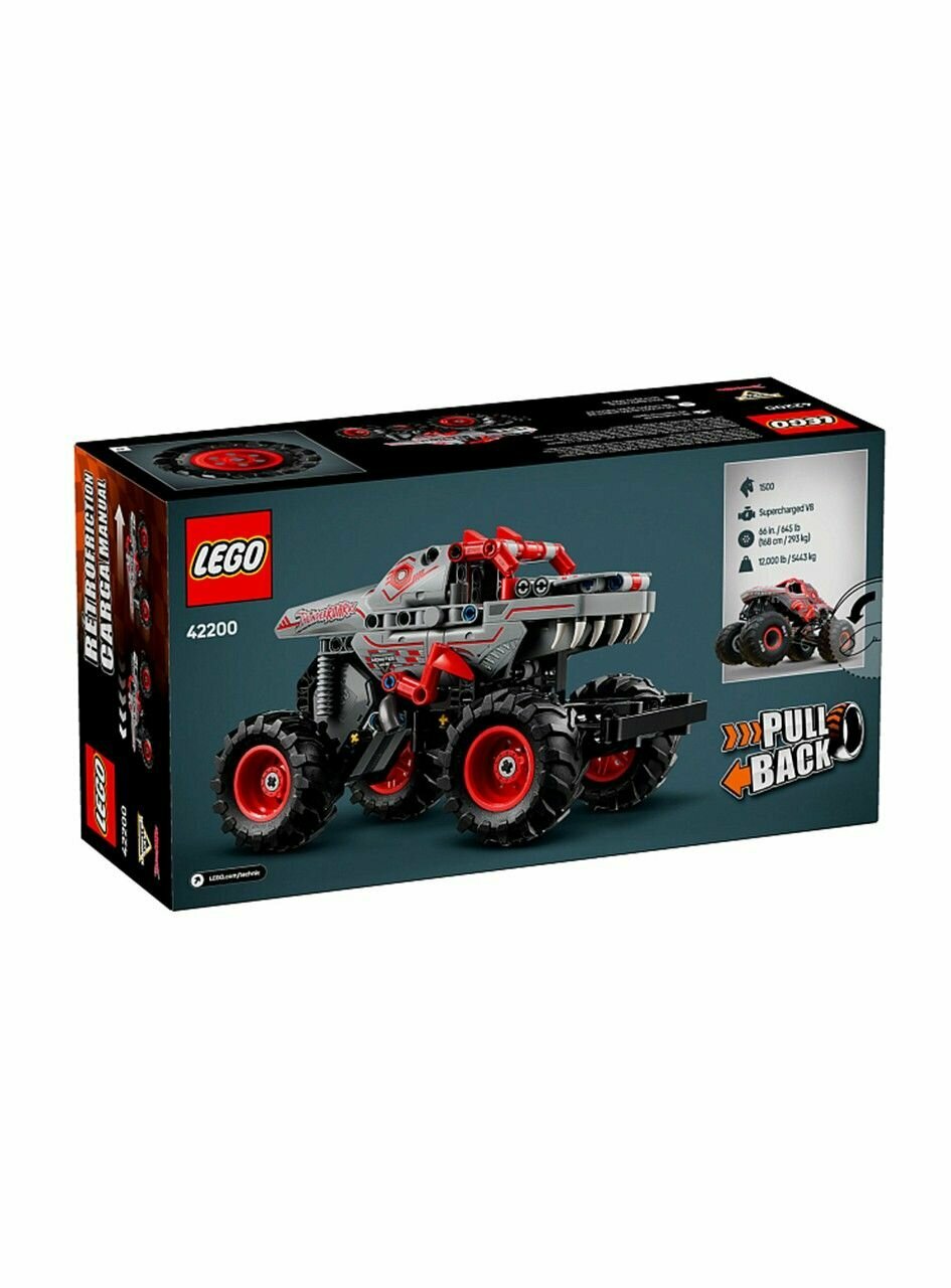 42200 Конструктор LEGO Technic Monster Jam ThunderROARus Pull-Back 232 деталей — фото 1