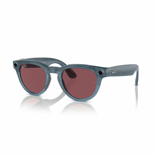 Умные очки Ray-Ban Headliner размер 50-23-150 оправа блестящий джинсовый поляризованные линзы пыльно-красный 55412₽