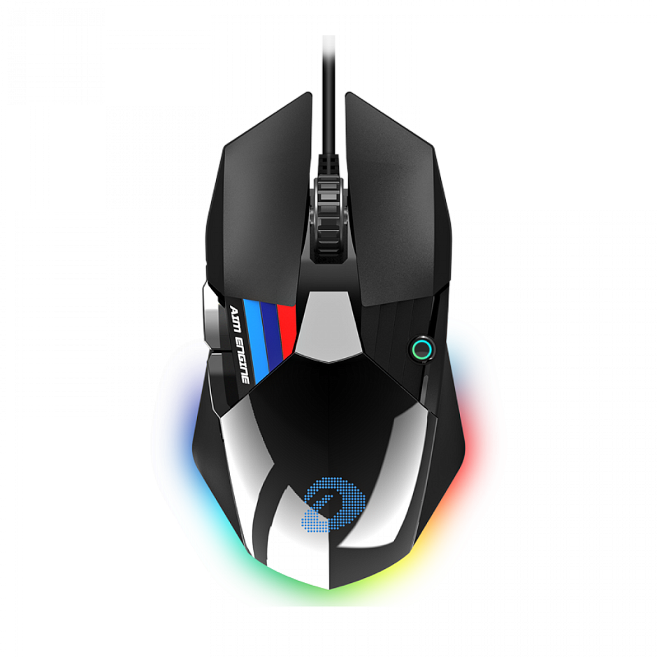 Мышь проводная Dareu A970 Black Knight чёрный, 18000 dpi, 400 ips
