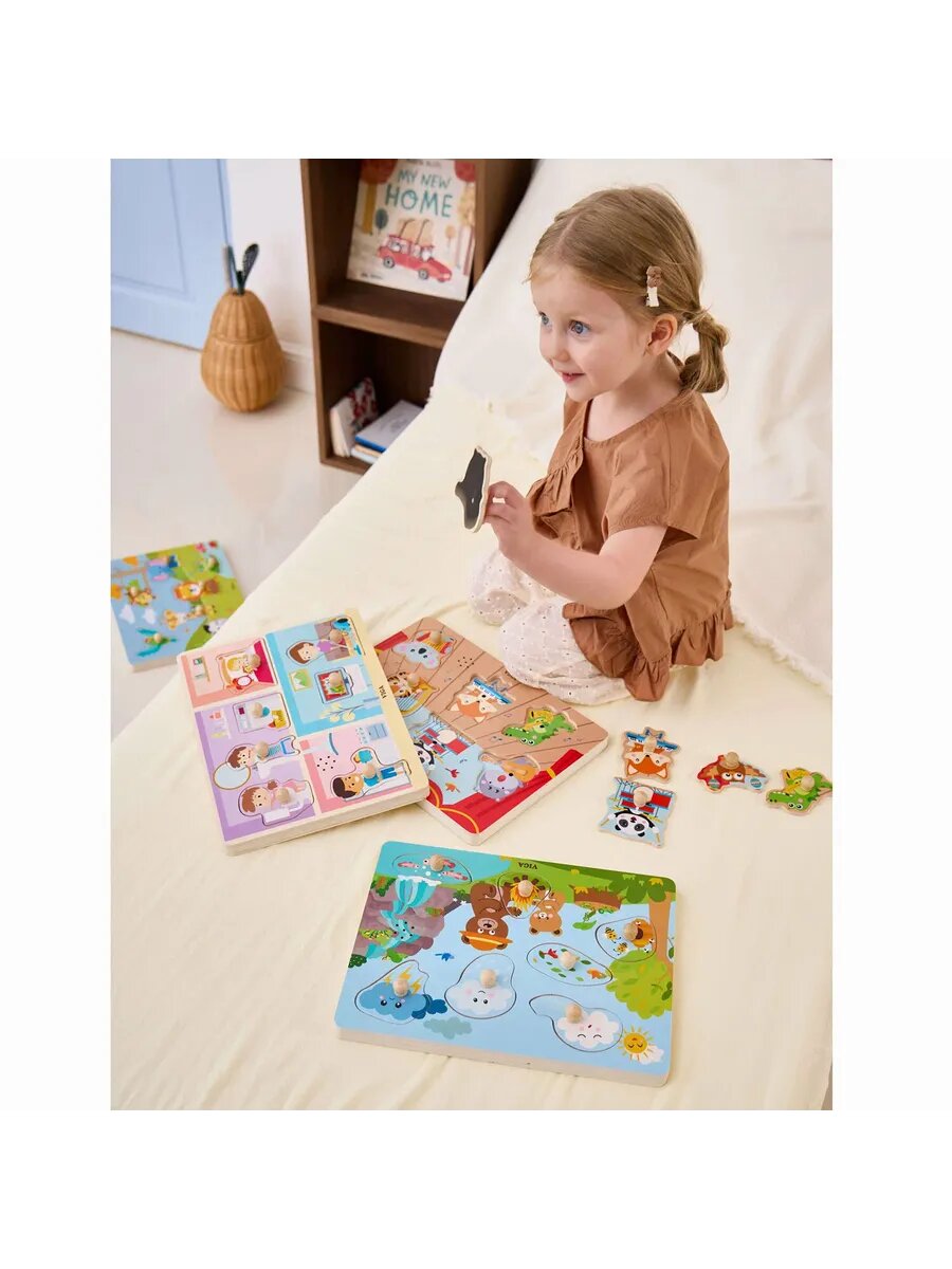 Пазл-вкладыш со звуком В доме 7 деталей — фото 1