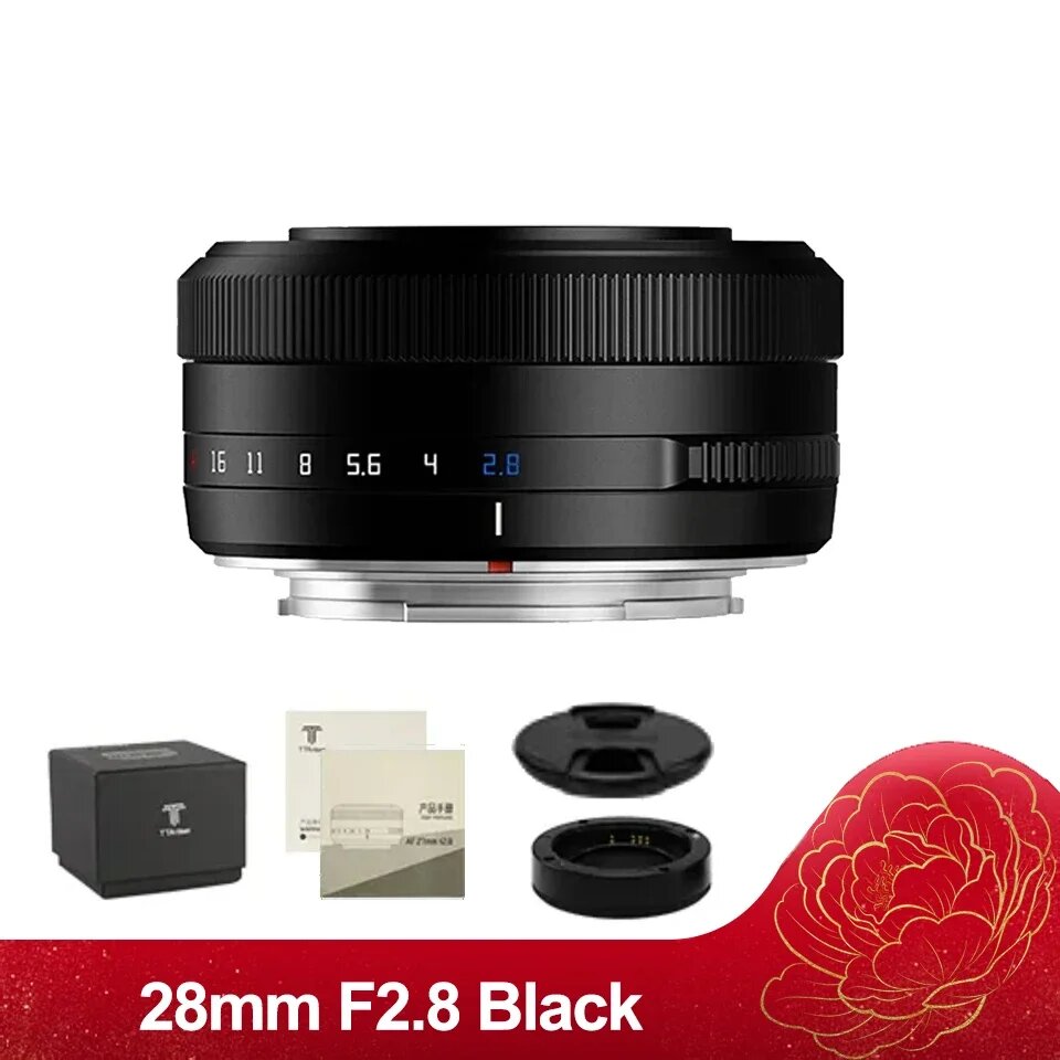 Объектив TTArtisan AF 27 мм F2.8 APS-C в рамке для камеры для студийной фотографии кемпинга с креплением Sony E Nikon Z Fujifilm XF black Fuji XF