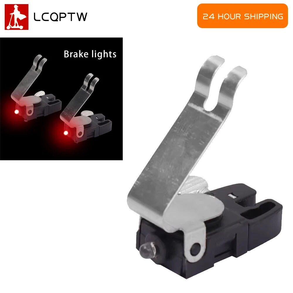 Картинки Электрический скутер, дисковый тормоз, велосипедный стоп-сигнал, водостойкий нано-велосипедный тормоз, безопасный индикатор, часть для Xiaomi M365, Серый