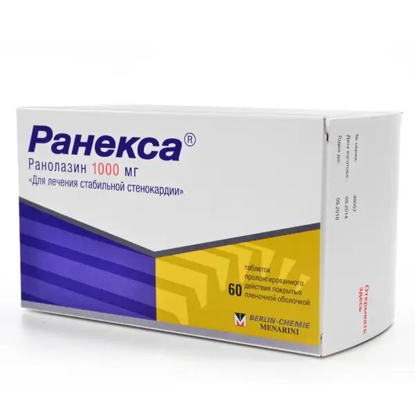 Ранекса таблетки с пролонг высвобождением покрыт плен об 1000 мг 60 шт