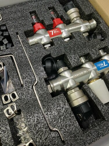 Изображение товара Группа коллекторов с расходомерами VIEIR VR116-02A 02 выхода нержавеющая сталь, без кранов