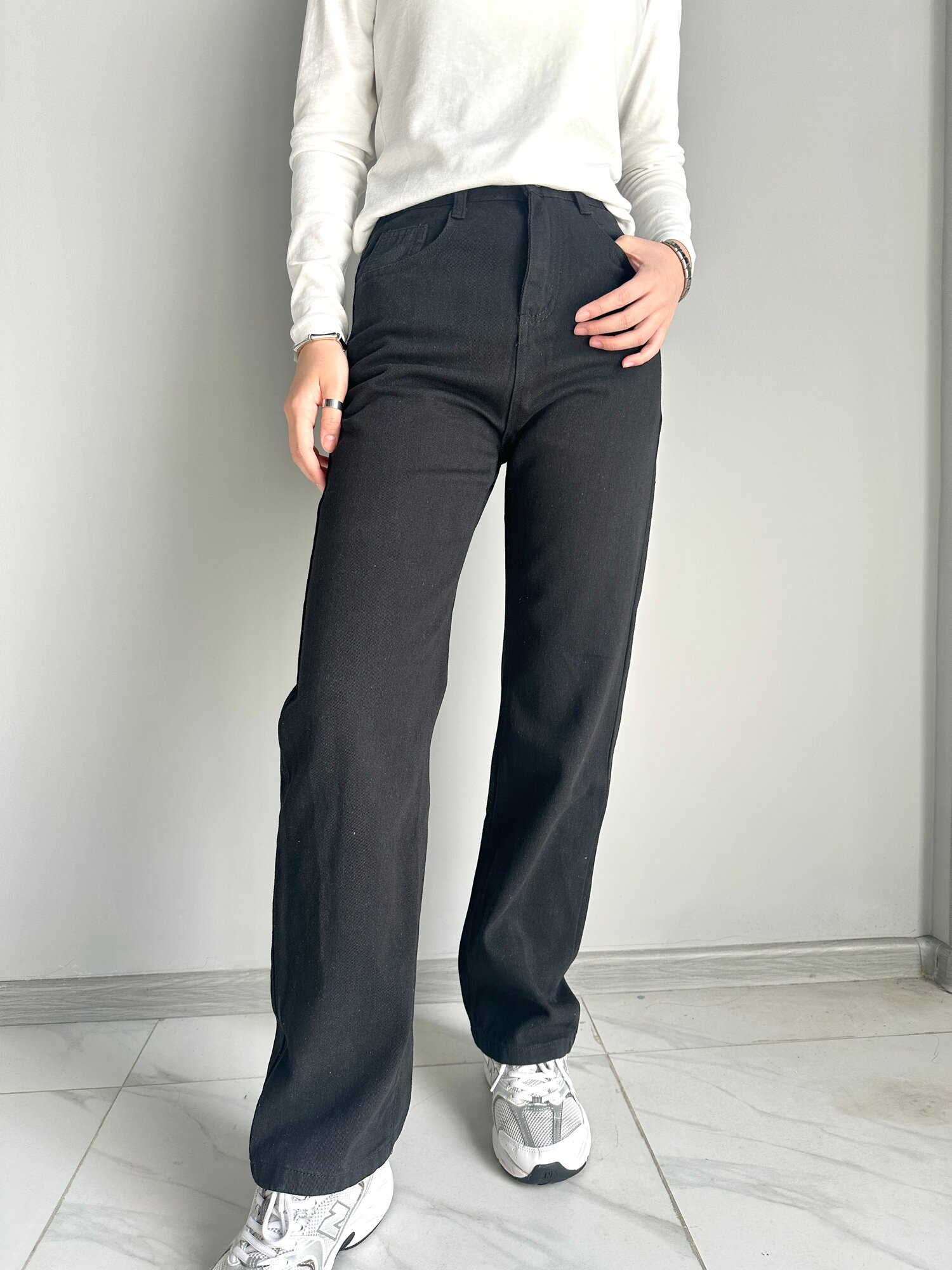 Джегинсы INK Черный, Голубой, размер M, черный — фото 1