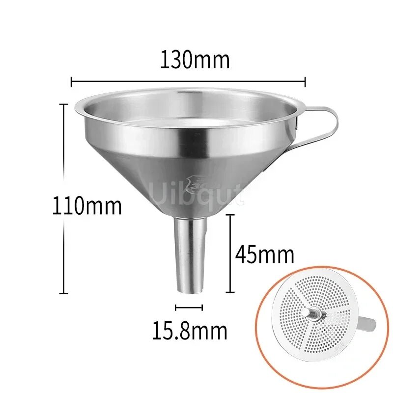 Металлическая воронка из нержавеющей стали 304, 13cm have mesh