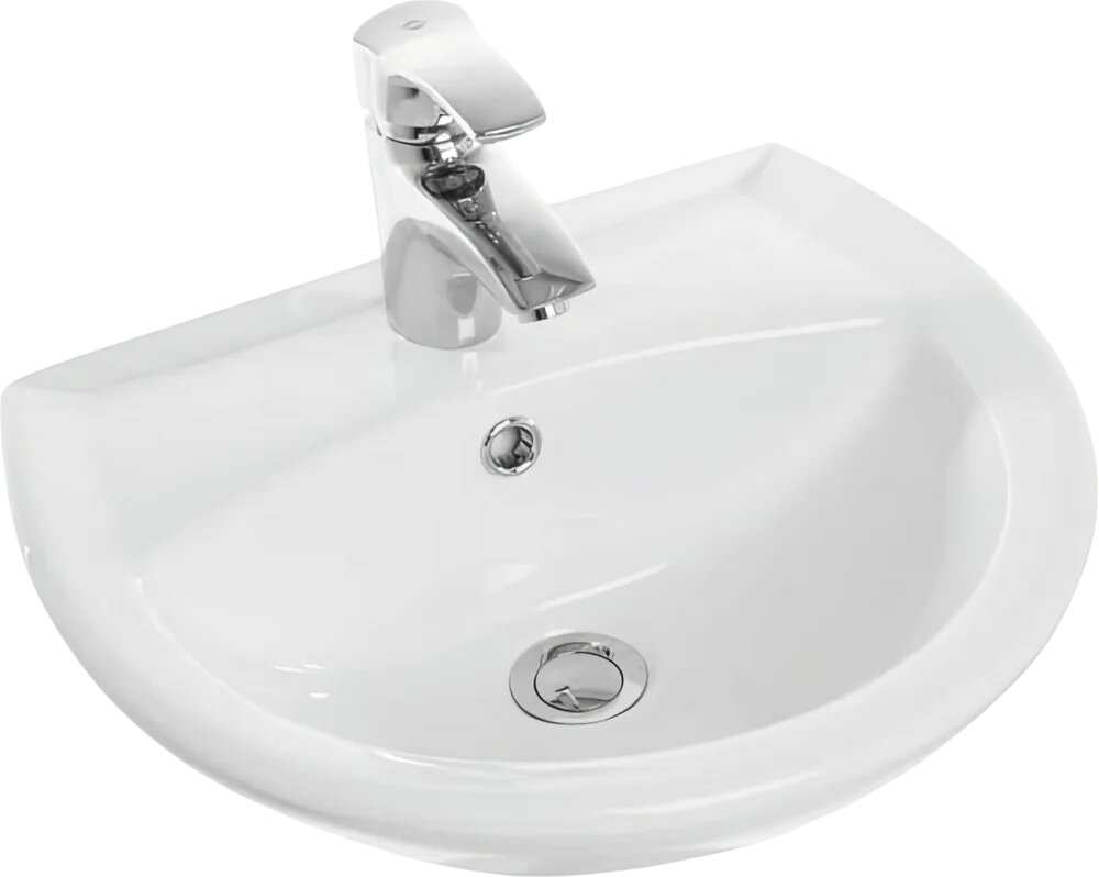 Раковина Sanita Аттика WB. PD/Attica/55-C/WHT. G/S1 55 подвесная белая фарфоровая полукруглая 55 см российская