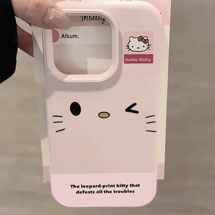 Чехол Хеллоу Китти для iPhone 11 розовый пластик с усиленными углами — фото 1