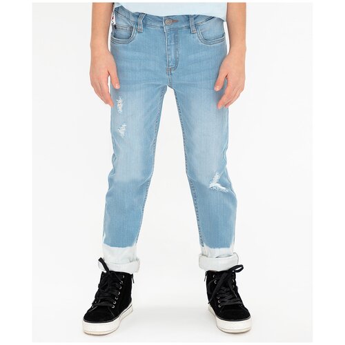 фото Джинсы button blue размер 98, голубой