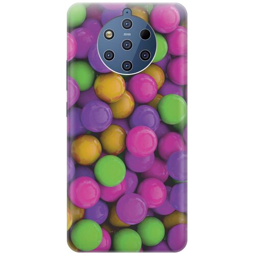 фото Cиликоновый чехол на nokia 9 pure view / нокиа 9 с принтом "разноцветные драже" gosso