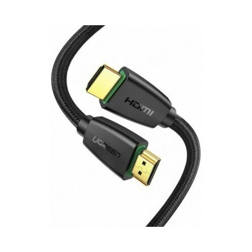 Кабель UGREEN HD118 40410 HDMI 2.0 to HDMI 2.0, в нейлоновой оплётке, 2m, Black кабель blitzwolf bw hdc4 4k 18gbps mini hdmi to hdmi cable 1 2m black