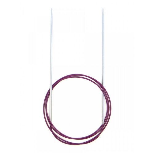 Спицы Knit Pro Nova Metal 11335, диаметр 3.5 мм, длина 80 см, общая длина 80 см, розовый/серебристый спицы knit pro nova metal 11338 диаметр 4 5 мм длина 80 см общая длина 80 см серебристый