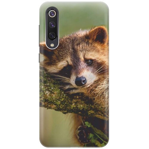 фото Gosso ультратонкий силиконовый чехол-накладка для xiaomi mi 9 se с принтом "задумчивый енот"