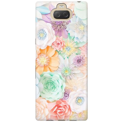 фото Cиликоновый чехол на sony xperia 10 plus / xa3 ultra / сони иксперия 10 плюс с принтом "цветочное многообразие" gosso