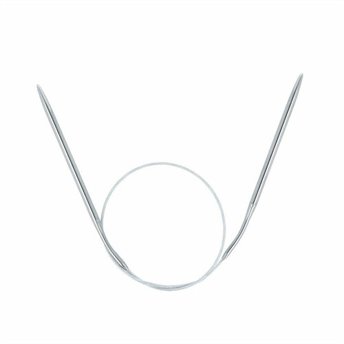 Спицы для вязания круговые металлические на тросике 40см d35мм 219₽