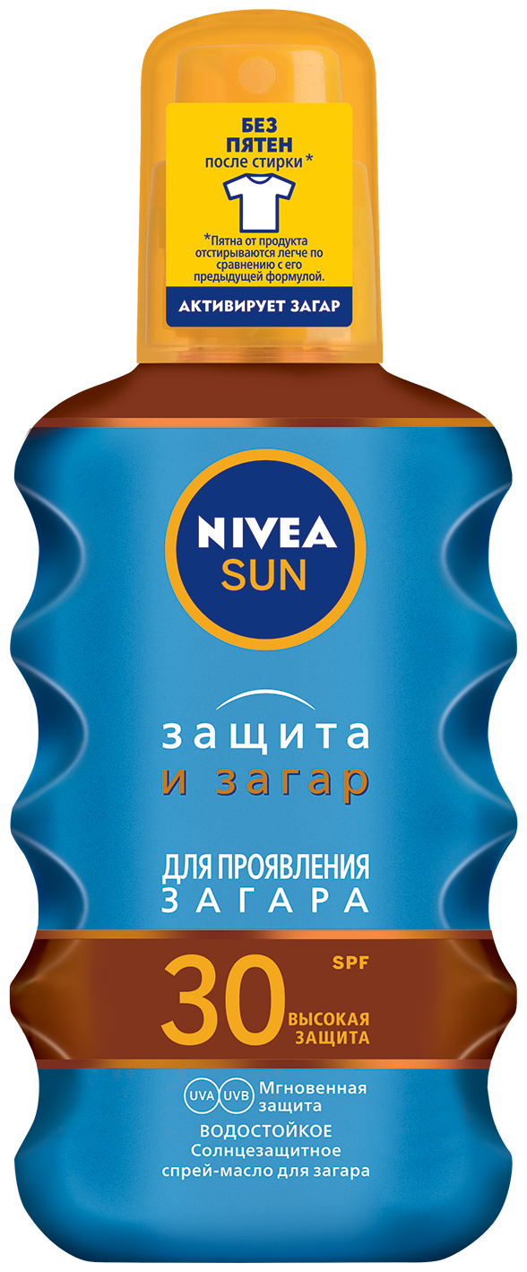 Nivea Sun солнцезащитное масло-спрей для загара Защита и загар SPF 30