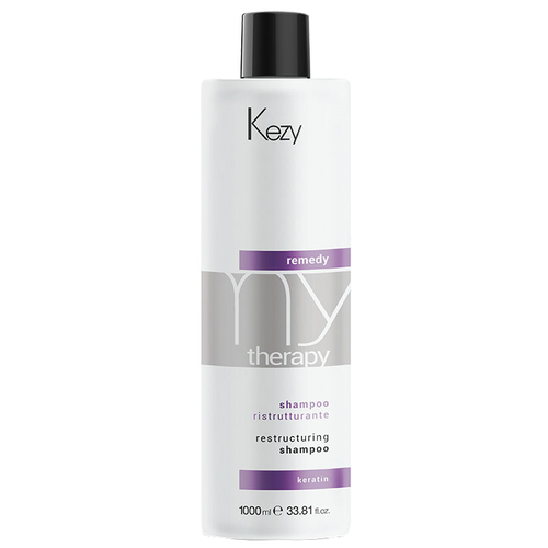 KEZY шампунь My Therapy Remedy Keratin Restructuring, 1000 мл kezy флюид реструктурирующий с кератином restructuring essence 8х10мл линия mytherapy remedy keratin