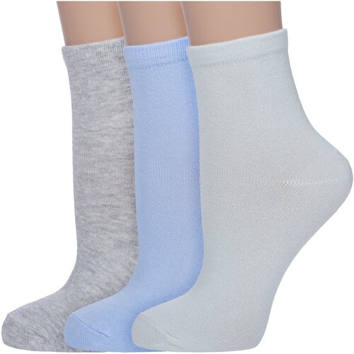 Носки AKOS 3 пары, размер 14, голубой, серый носки akos 3 пары размер 12 14 голубой