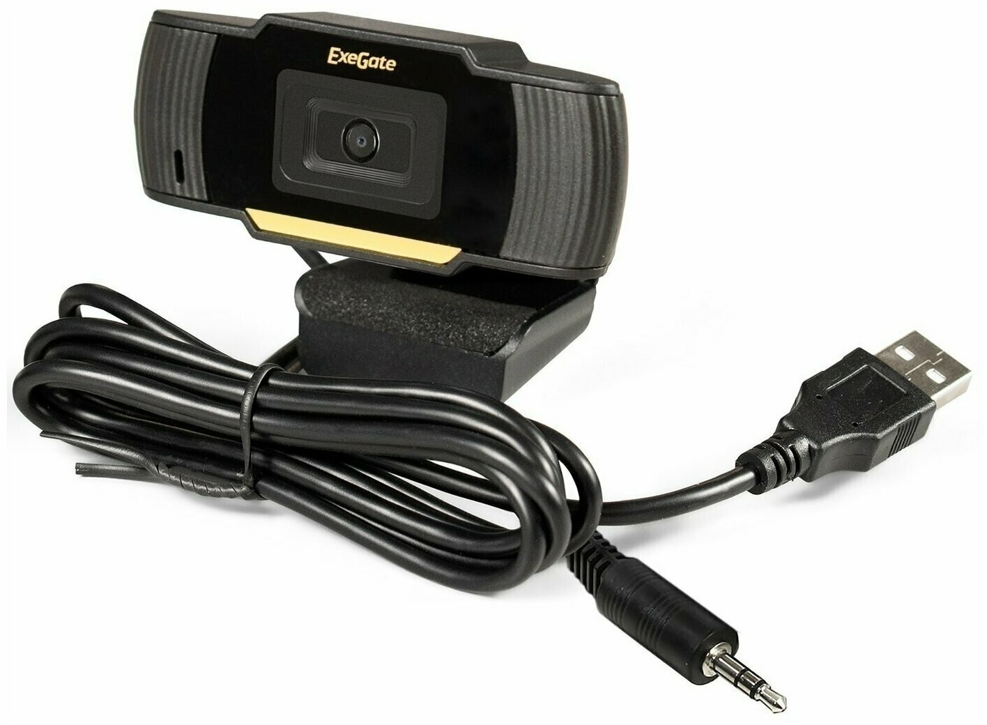 ExeGate Веб-камера ExeGate C270 GoldenEye EX286180RUS, с микрофоном, черный (USB2.0) (ret)