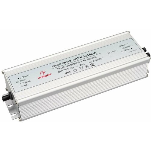 Arlight Блок питания ARPV-12350-A (12V, 29.0A, 350W) (IP67 Металл, 3 года) 026680(1)