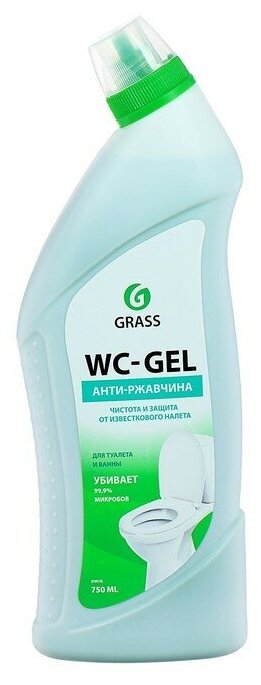 Grass WC-GEL Гель для чистки сантехники Анти-ржавчина 750 мл 0,75 л - фотография № 11