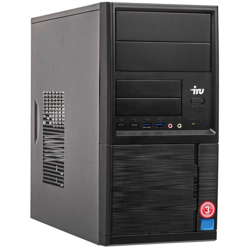 фото Настольный компьютер iru office 225 mt (1419175) mini-tower/amd ryzen 5 3400g/8 гб/240 гб ssd/amd radeon vega 11/windows 10 pro черный