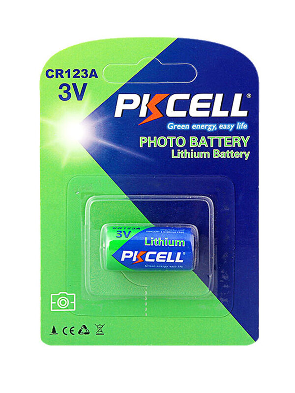 Батарейка CR123A - Pkcell 3V Li-ion CR123A-1B (1 штука)