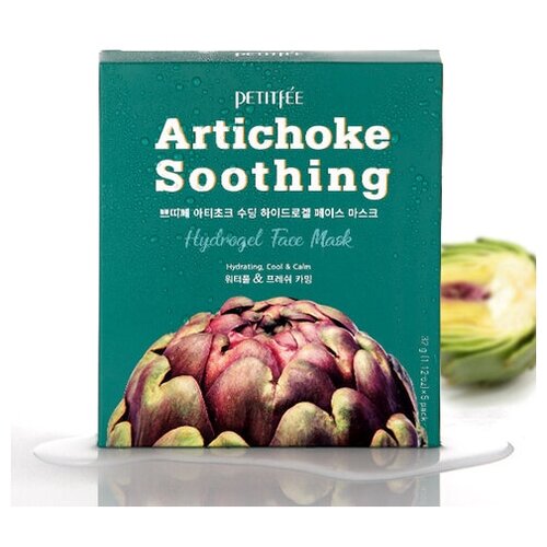 фото Гидрогелевая маска с артишоком petitfee artichoke soothing hydrogel face mask, 5 шт