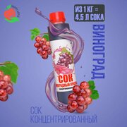 Концентрат сока\Сок концентрированный «Виноградный красный», кисл. 0,8-1,5% бутылка 1 кг (Happy Apple)