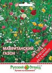 семена Цветущие Газоны Мавританский Газон 30 грамм семян Русский Огород