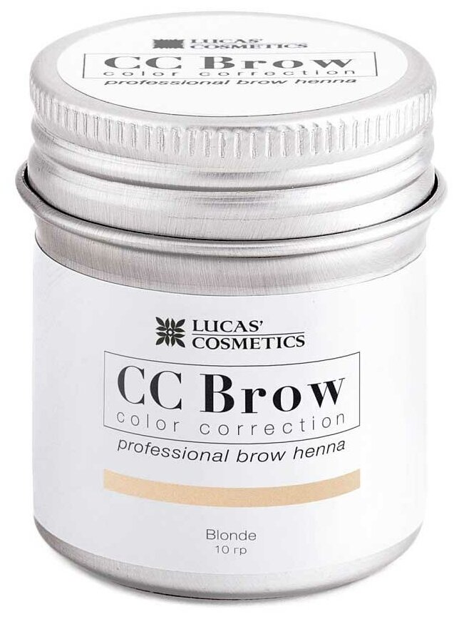 Lucas' Cosmetics, Хна для бровей CC Brow, русый цвет, в баночке, 10 г